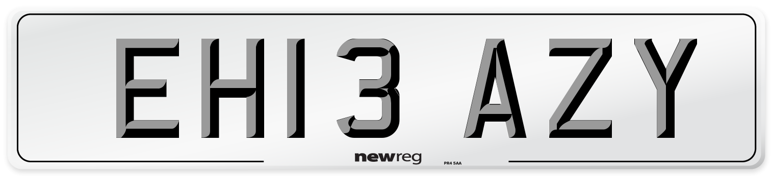 EH13 AZY Number Plate from New Reg